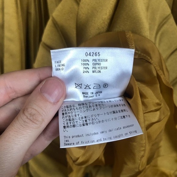 Leur Logette Gold Grecian Style Midi Skirt Size 3 - Picture 7 of 8